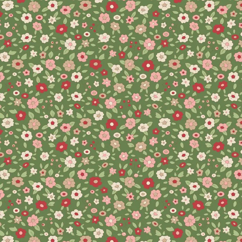 Tilda Creating Memories Fabric | Evie | Green