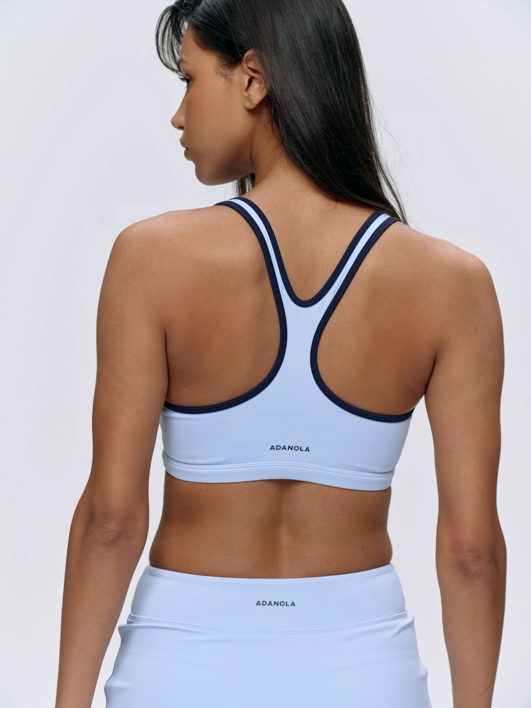 Ultimate Racer Back Piping Bra - Powder Blue