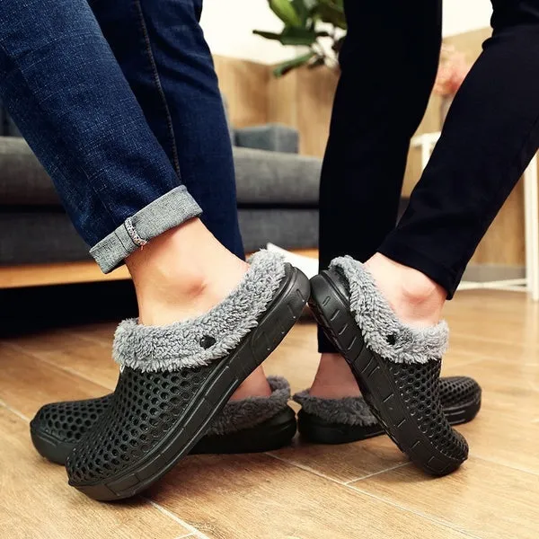 Unisex Urban Cozy Soft Skid-proof Fleece Plush Indoor Slipper