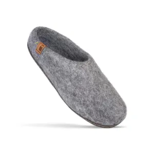 Unisex Wool Slipper with Leather Sole