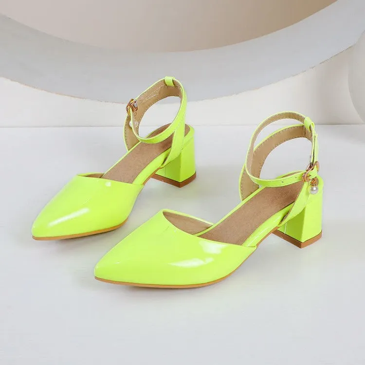 Women's Ankle Strap Mid Heel Sandals