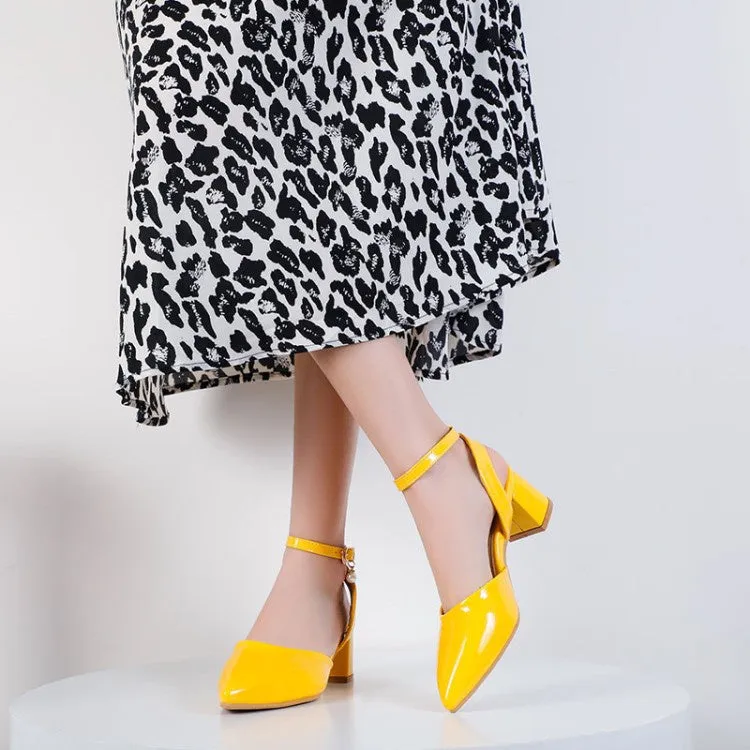 Women's Ankle Strap Mid Heel Sandals