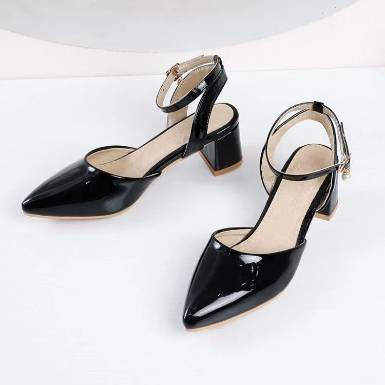 Women's Ankle Strap Mid Heel Sandals