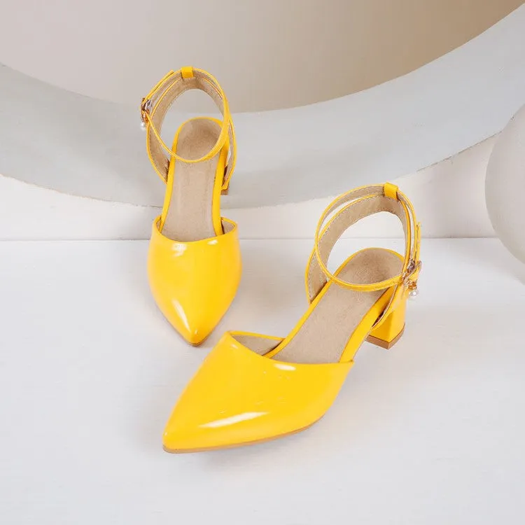 Women's Ankle Strap Mid Heel Sandals